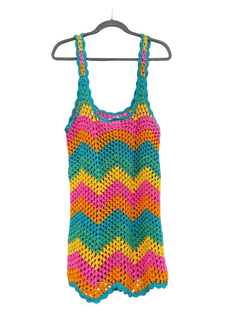 Show Me Your Mumu Women's Tara Mini Dress Sea Breeze Crochet Size Small - Picture 6 of 9